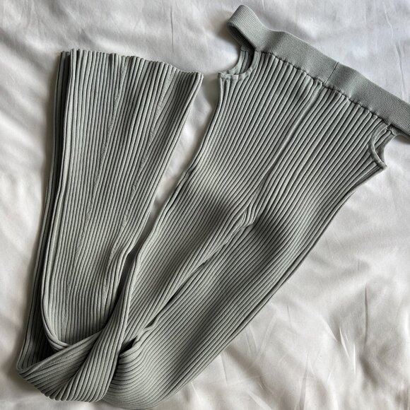 Live The Process Ribbed Flare Cutout Leggings - Gray - Size S - Picture 6 of 8